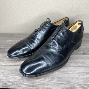 Church's Custom Grade Black Leather Cap Toe Oxford Dress Shoes Mens US 11.5 B